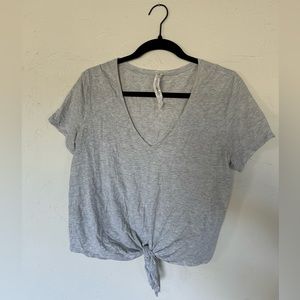 Lululemon Gray Crop Shirt Size 6
